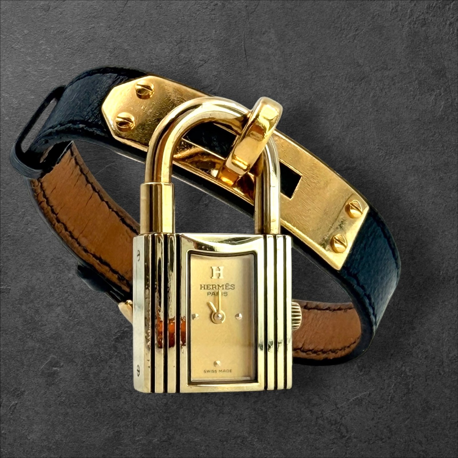 Hermès Kelly Lock Ladies Watch – 10M Gold Plated – Swiss Made Дамски часовник