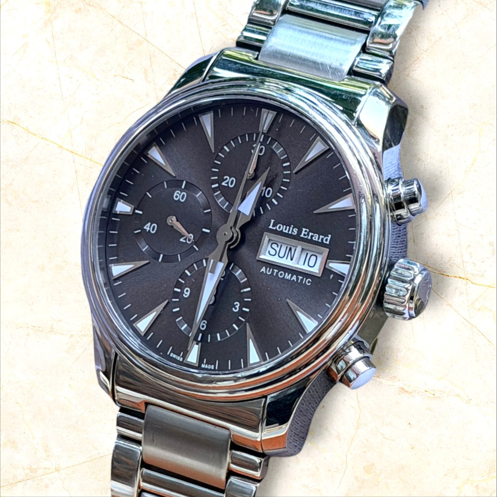 Louis Erard Heritage Chronograph Day-Date Мъжки швейцарски часовник