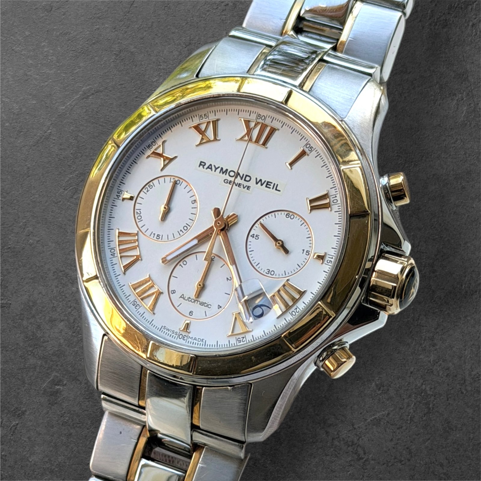 Raymond Weil Parsifal Automatic Chronograph | 18K Злато & Стомана | 57 Jewels
